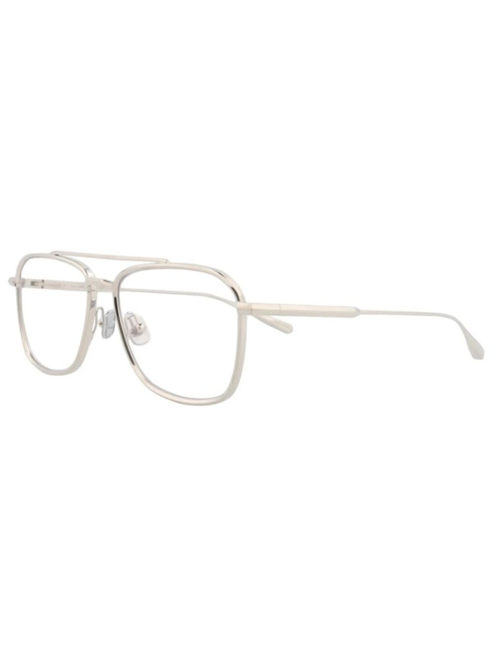 New Valentino Women's Eyeglasses Aviator Metal Frame Unisex Silver Silver
